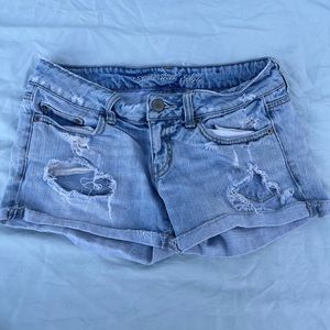 American Eagle ripped jean shorts